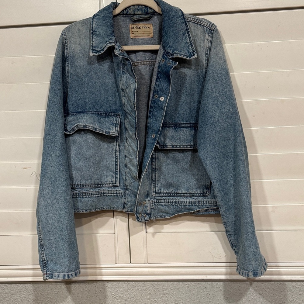 We The Free Light Blue Jean Jacket